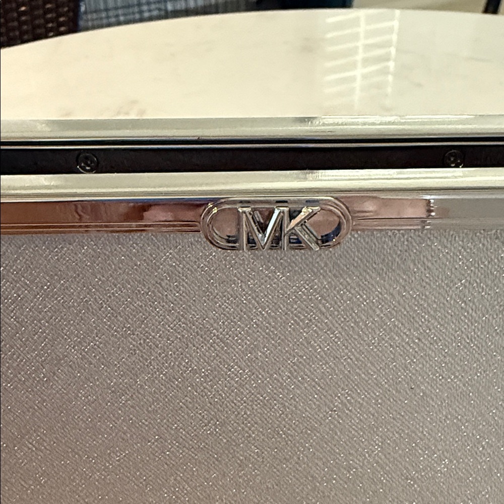 Michael Kors Silver Clutch with Metal Handle - Picture 4 of 6